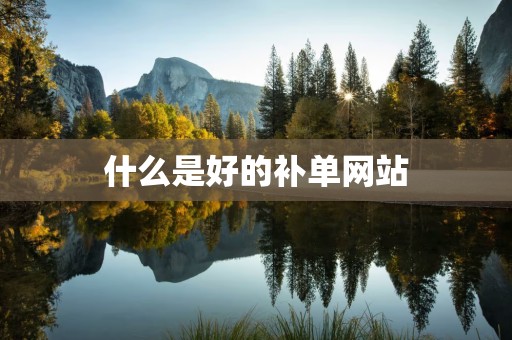 什么是好的补单网站