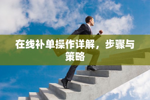 在线补单操作详解，步骤与策略