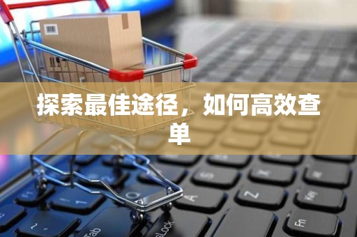 探索最佳途径，如何高效查单
