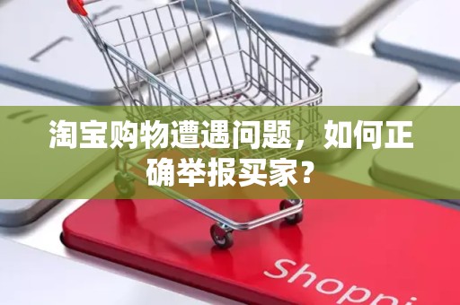 淘宝购物遭遇问题，如何正确举报买家？