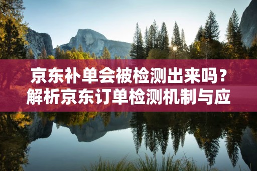 京东补单会被检测出来吗？解析京东订单检测机制与应对策略