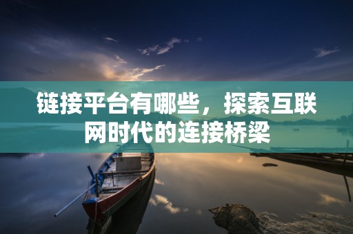 链接平台有哪些，探索互联网时代的连接桥梁