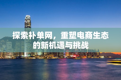 探索补单网，重塑电商生态的新机遇与挑战