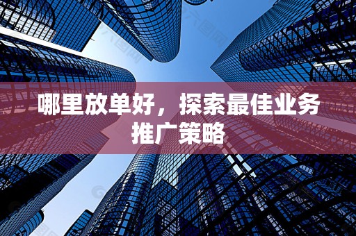 哪里放单好，探索最佳业务推广策略