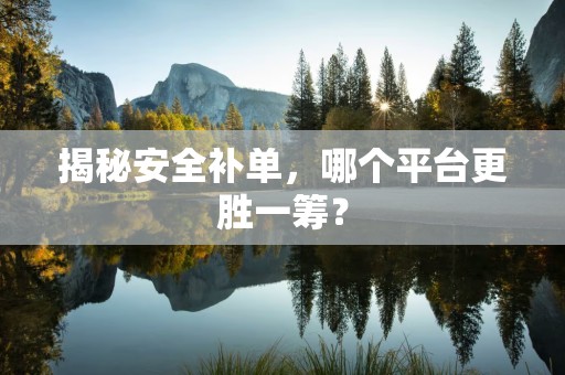 揭秘安全补单，哪个平台更胜一筹？