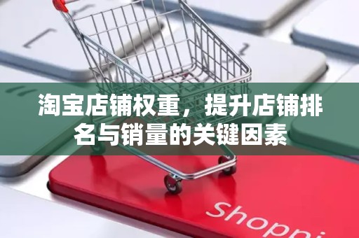 淘宝店铺权重，提升店铺排名与销量的关键因素