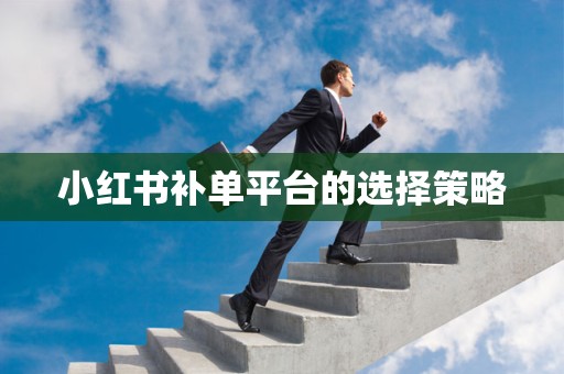 小红书补单平台的选择策略