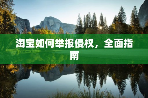 淘宝如何举报侵权，全面指南