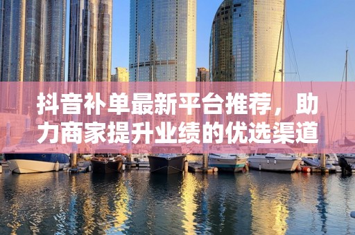 抖音补单最新平台推荐，助力商家提升业绩的优选渠道