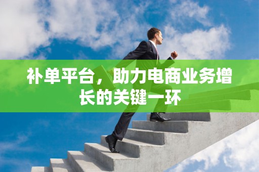 补单平台，助力电商业务增长的关键一环