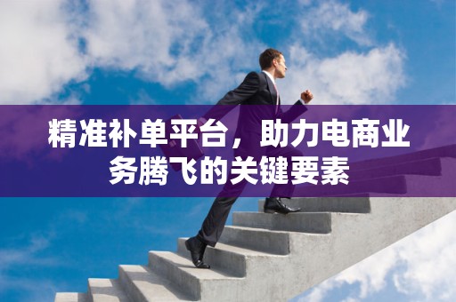 精准补单平台，助力电商业务腾飞的关键要素