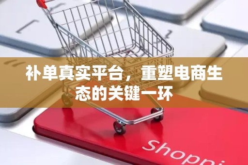 补单真实平台，重塑电商生态的关键一环