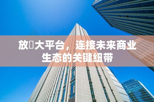 放單大平台，连接未来商业生态的关键纽带