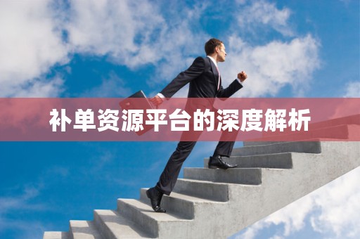 补单资源平台的深度解析