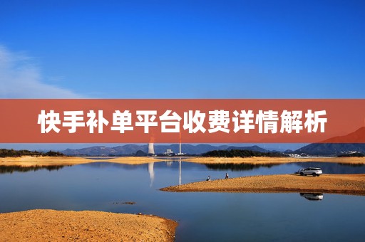 快手补单平台收费详情解析
