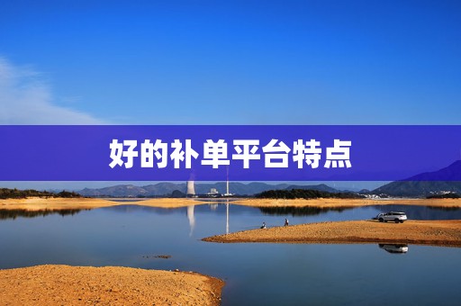好的补单平台特点