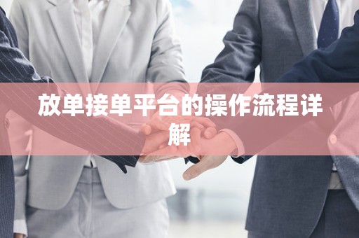 放单接单平台的操作流程详解