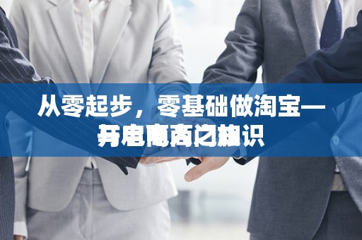 从零起步，零基础做淘宝—开启电商之旅
与电商入门知识