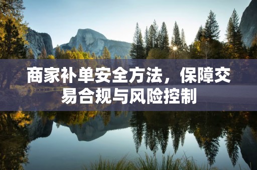 商家补单安全方法，保障交易合规与风险控制