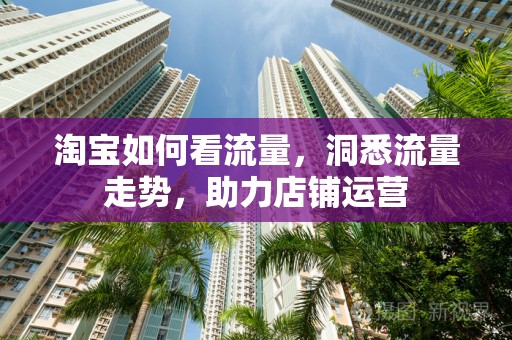 淘宝如何看流量，洞悉流量走势，助力店铺运营