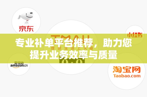 专业补单平台推荐，助力您提升业务效率与质量