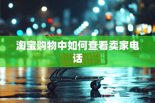 淘宝购物中如何查看卖家电话