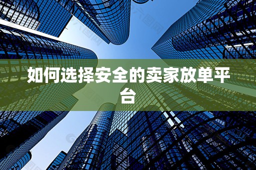如何选择安全的卖家放单平台