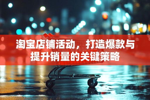 淘宝店铺活动，打造爆款与提升销量的关键策略