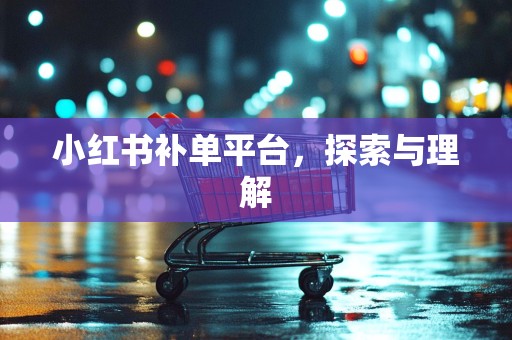 小红书补单平台，探索与理解