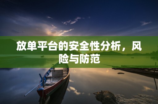 放单平台的安全性分析，风险与防范