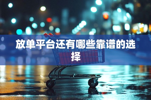 放单平台还有哪些靠谱的选择