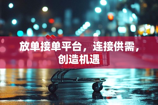 放单接单平台，连接供需，创造机遇