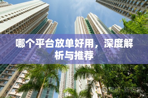 哪个平台放单好用，深度解析与推荐
