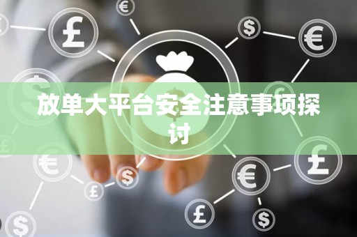 放单大平台安全注意事项探讨