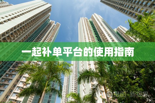 一起补单平台的使用指南