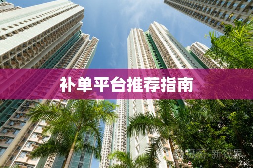 补单平台推荐指南