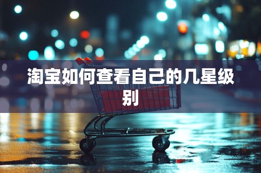 淘宝如何查看自己的几星级别