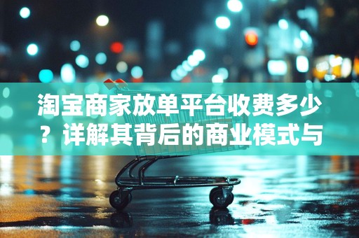 淘宝商家放单平台收费多少？详解其背后的商业模式与费用结构