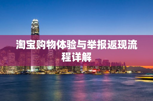 淘宝购物体验与举报返现流程详解
