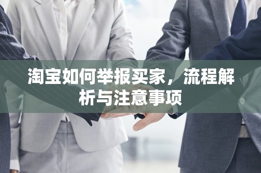 淘宝如何举报买家，流程解析与注意事项
