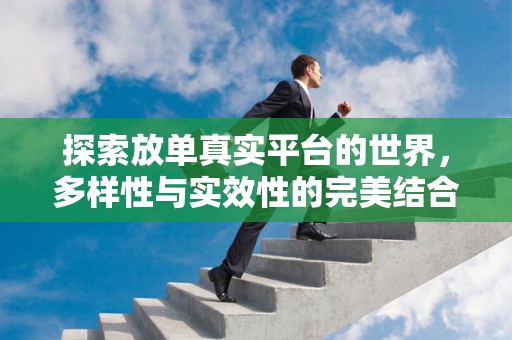 探索放单真实平台的世界，多样性与实效性的完美结合