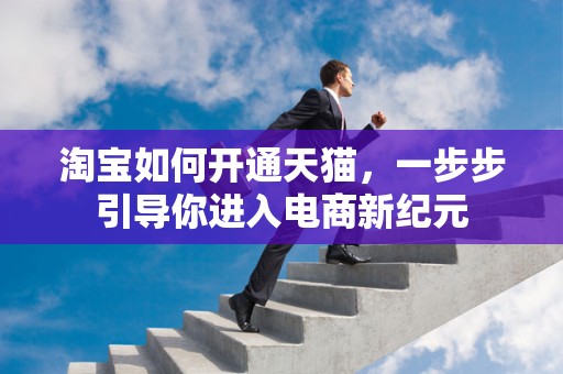 淘宝如何开通天猫，一步步引导你进入电商新纪元