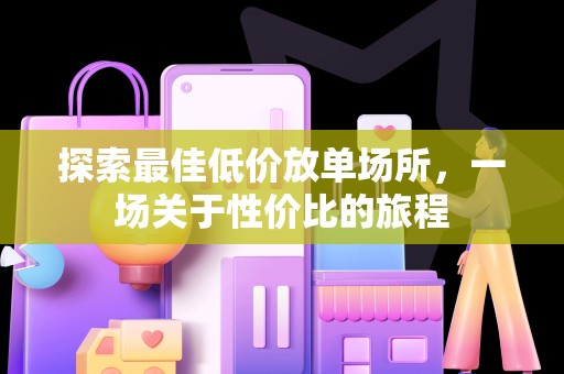 探索最佳低价放单场所，一场关于性价比的旅程