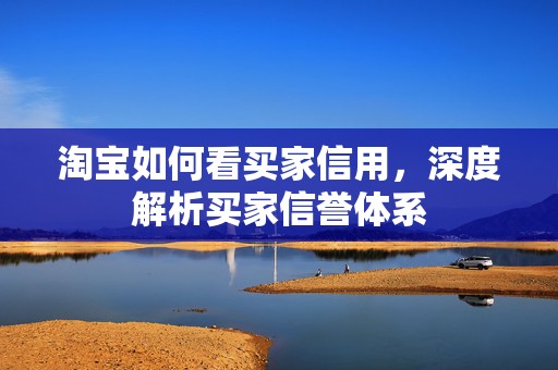 淘宝如何看买家信用，深度解析买家信誉体系