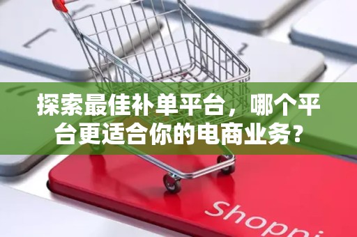 探索最佳补单平台，哪个平台更适合你的电商业务？