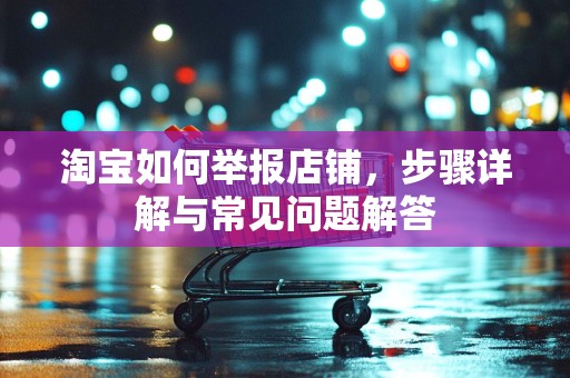 淘宝如何举报店铺，步骤详解与常见问题解答