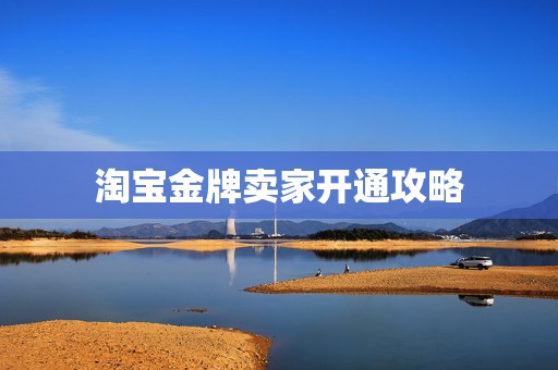 淘宝金牌卖家开通攻略