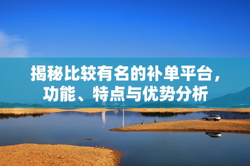 揭秘比较有名的补单平台，功能、特点与优势分析