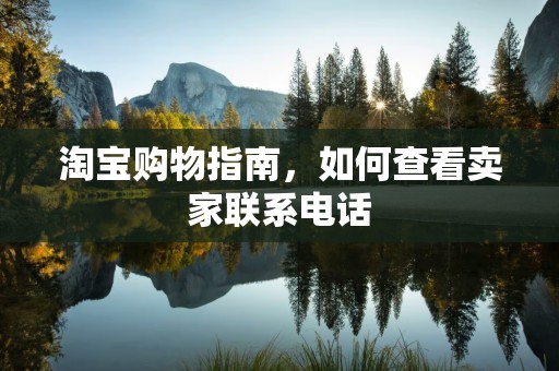 淘宝购物指南，如何查看卖家联系电话