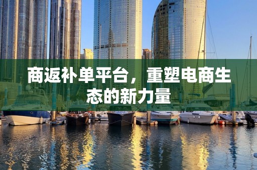 商返补单平台，重塑电商生态的新力量